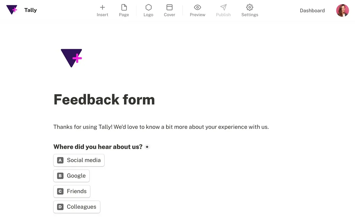 Tally forms : avis des utilisateurs, avantages & inconvénients de ce logiciel de création de formulaires Tally forms : avis des utilisateurs, avantages & inconvénients de ce logiciel de création de formulaires