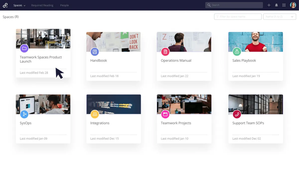 Teamwork Spaces : avis des utilisateurs, avantages & inconvénients de ce logiciel de gestion des connaissances