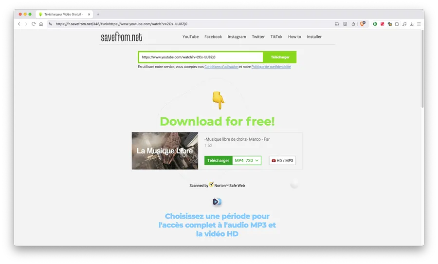 telecharger video youtube savefrom 1