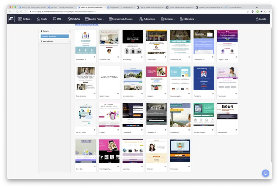 Test d'ActiveTrail : marketing automation : créer une landing page Test d'ActiveTrail : marketing automation : créer une landing page