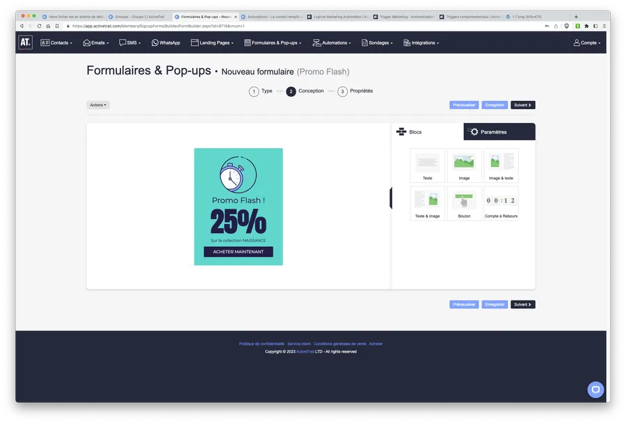 Test d'ActiveTrail : marketing automation : créer un bouton CTA Test d'ActiveTrail : marketing automation : créer un bouton CTA