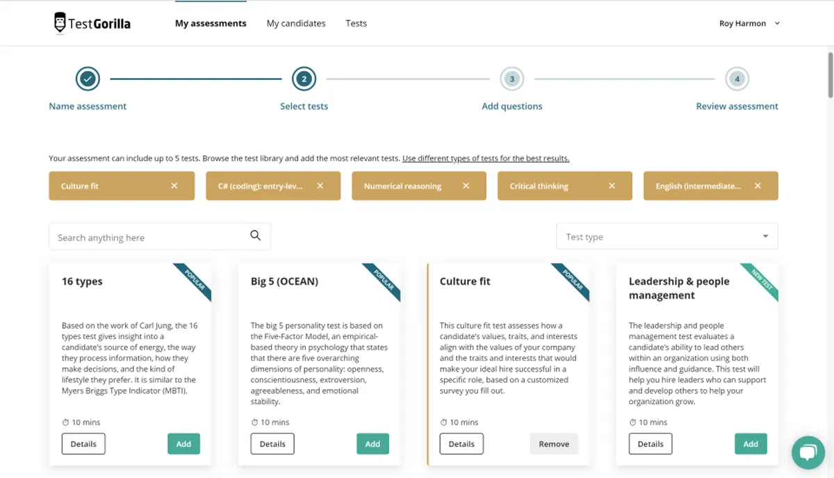 TestGorilla : avis des utilisateurs, avantages & inconvénients de ce logiciel d'évaluation des candidats / tests de recrutement