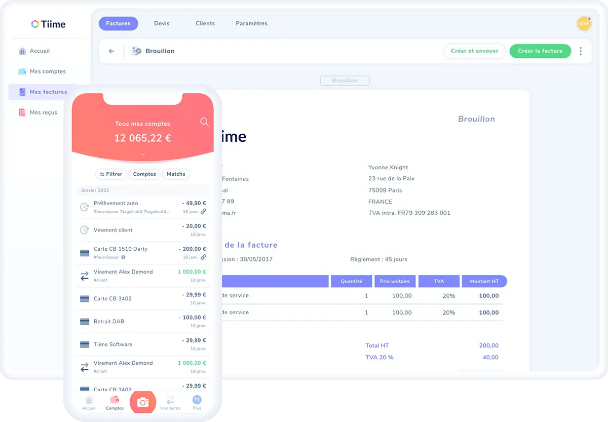 Tiime : Interface desktop 2 Tiime : Interface desktop 2