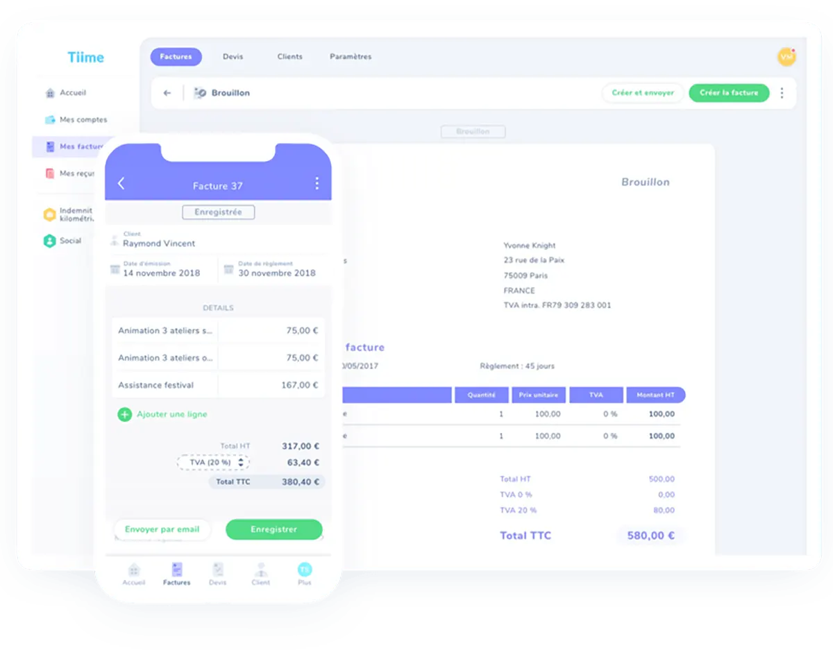Tiime : Interface desktop 3 Tiime : Interface desktop 3