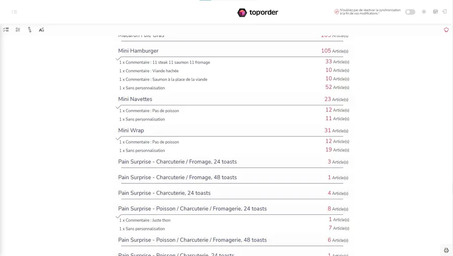 Toporder : interface aide à la production Toporder : interface aide à la production