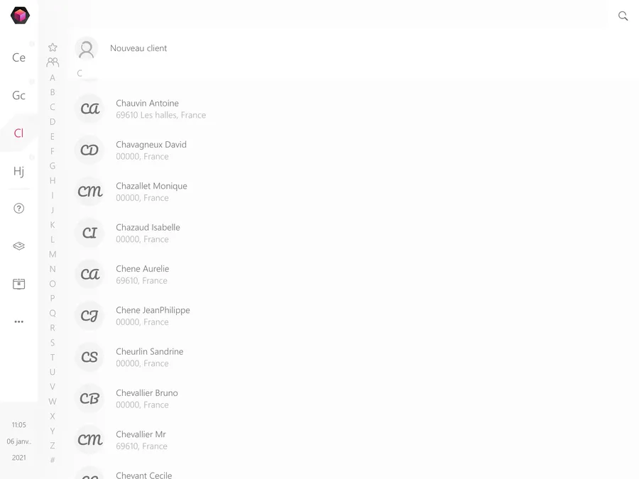 Toporder : interface liste de clients Toporder : interface liste de clients