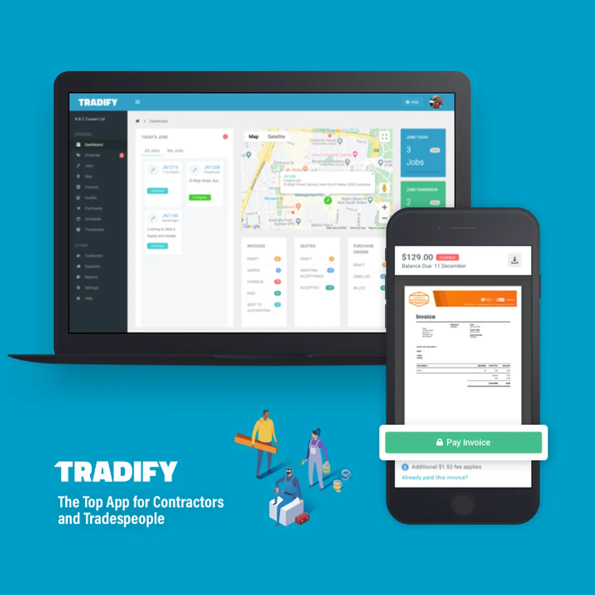 Tradify : avis des utilisateurs, avantages & inconvénients de ce logiciel pour artisans Chantiers / Construction / BTP Tradify : avis des utilisateurs, avantages & inconvénients de ce logiciel pour artisans Chantiers / Construction / BTP