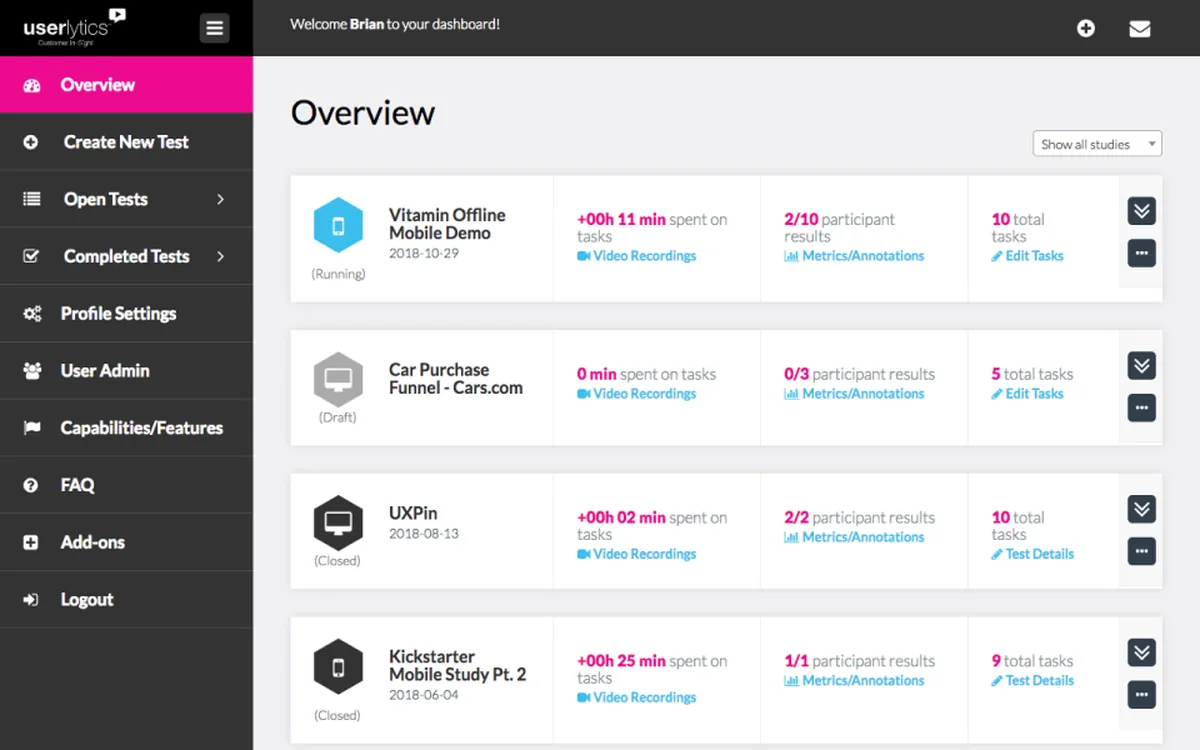 Userlytics : avis des utilisateurs, avantages & inconvénients de ce logiciel d'expérience client Userlytics : avis des utilisateurs, avantages & inconvénients de ce logiciel d'expérience client