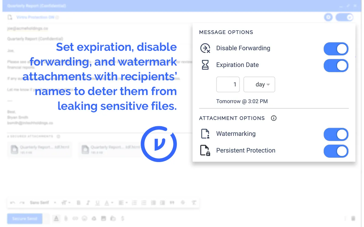 Virtru : avis des utilisateurs, avantages & inconvénients de ce logiciel de sécurité des emails