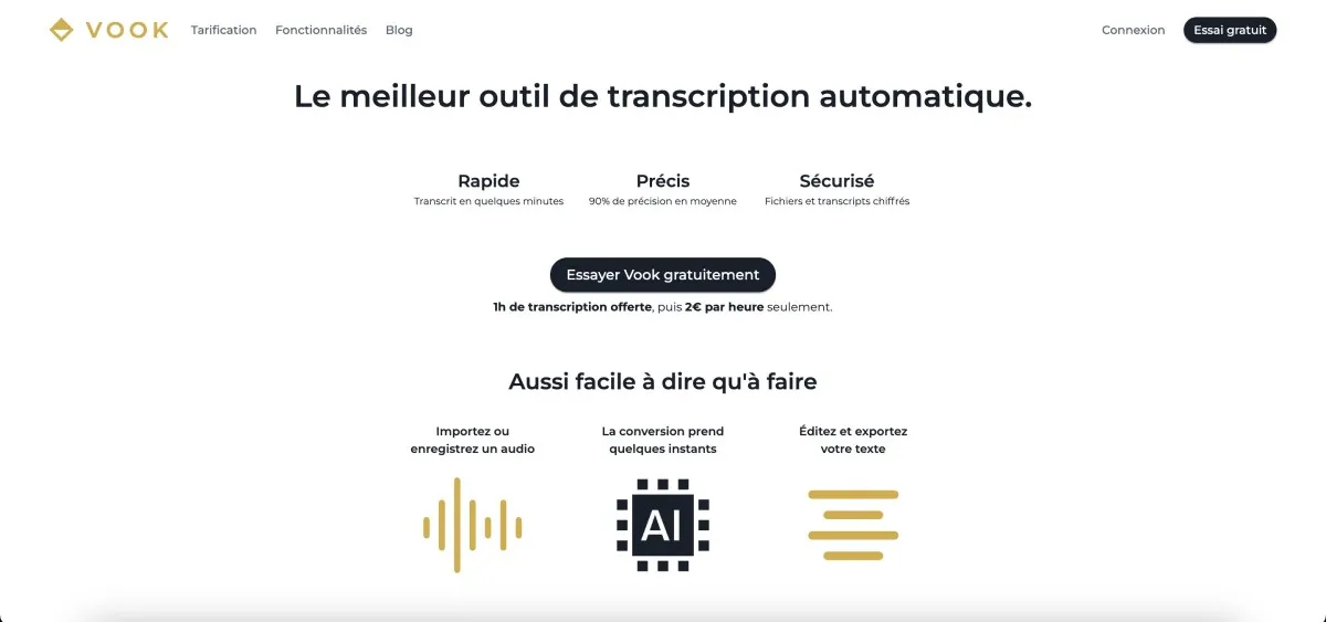 Vook.ai : avis des utilisateurs, avantages & inconvénients de ce logiciel de transcription Vook.ai : avis des utilisateurs, avantages & inconvénients de ce logiciel de transcription