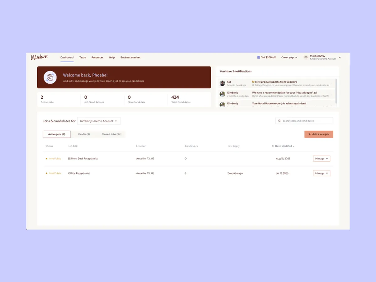 Wizehire : avis des utilisateurs, avantages & inconvénients de ce logiciel de recrutement ATS