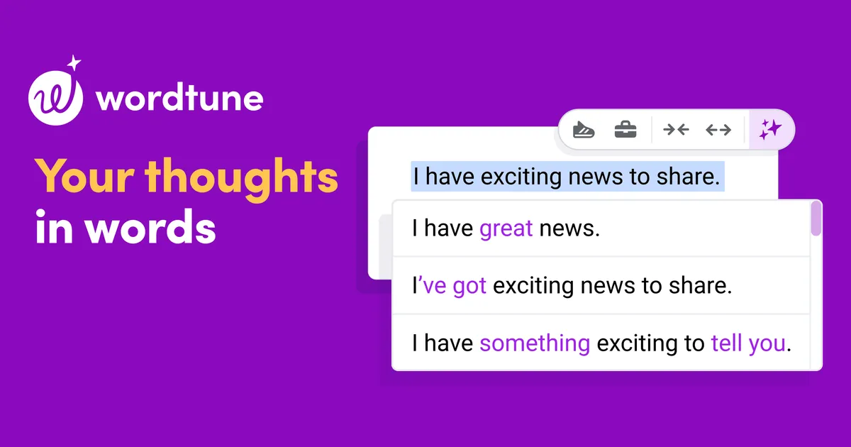 Wordtune : avis des utilisateurs, avantages & inconvénients de ce générateur de texte par IA Wordtune : avis des utilisateurs, avantages & inconvénients de ce générateur de texte par IA
