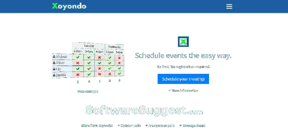 Xoyondo : avis des utilisateurs, avantages & inconvénients de ce logiciel de réunion Xoyondo : avis des utilisateurs, avantages & inconvénients de ce logiciel de réunion