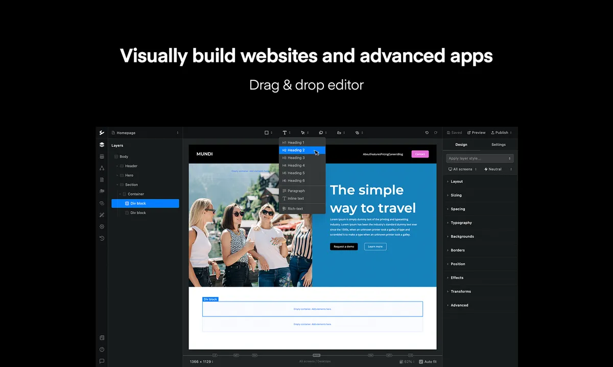 Ycode : avis des utilisateurs, avantages & inconvénients de ce logiciel de création de site Internet