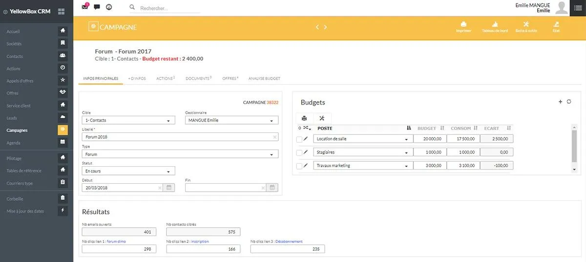 YellowBox CRM : avis des utilisateurs, avantages & inconvénients de ce logiciel CRM