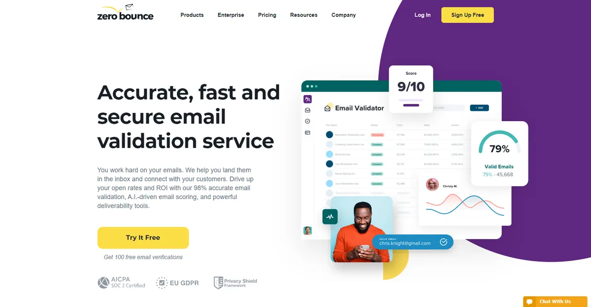 ZeroBounce : avis des utilisateurs, avantages & inconvénients de ce logiciel de vérification d'adresses email ZeroBounce : avis des utilisateurs, avantages & inconvénients de ce logiciel de vérification d'adresses email