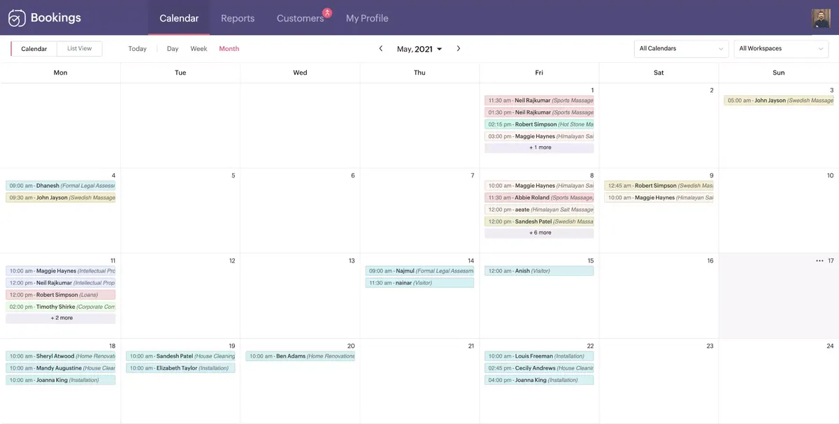 Zoho Bookings : avis des utilisateurs, avantages & inconvénients de ce logiciel de prise de rendez-vous en ligne Zoho Bookings : avis des utilisateurs, avantages & inconvénients de ce logiciel de prise de rendez-vous en ligne