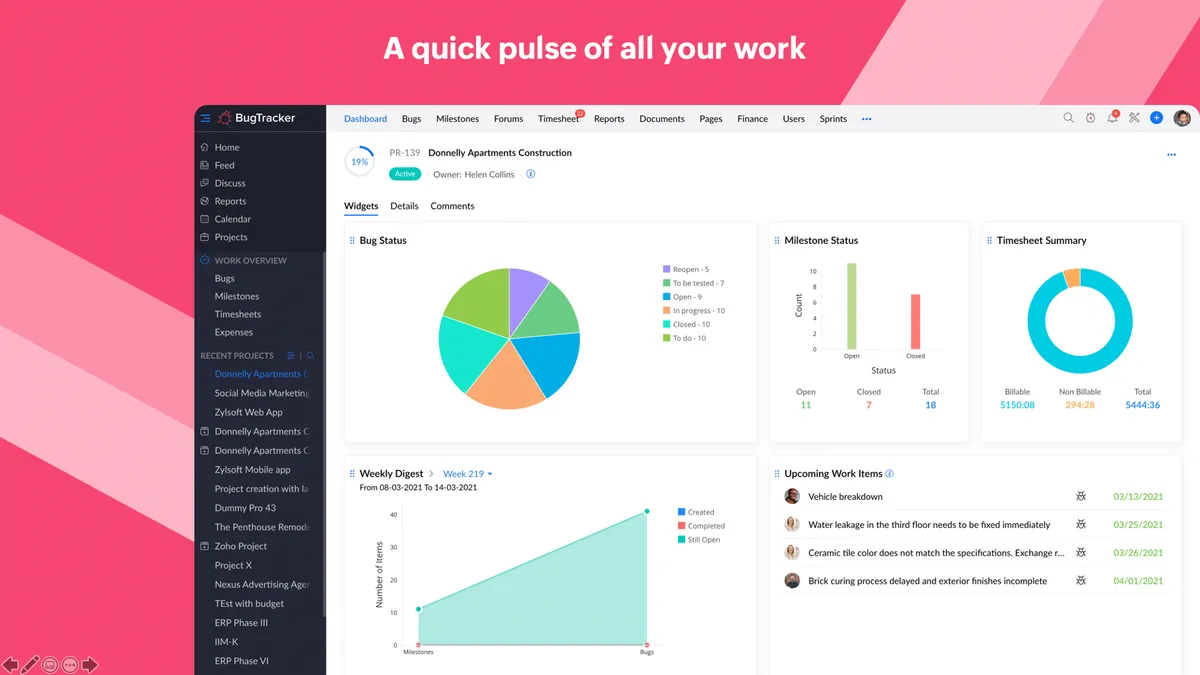 Zoho Bugtracker : avis des utilisateurs, avantages & inconvénients de ce logiciel de bug tracking / débogage Zoho Bugtracker : avis des utilisateurs, avantages & inconvénients de ce logiciel de bug tracking / débogage