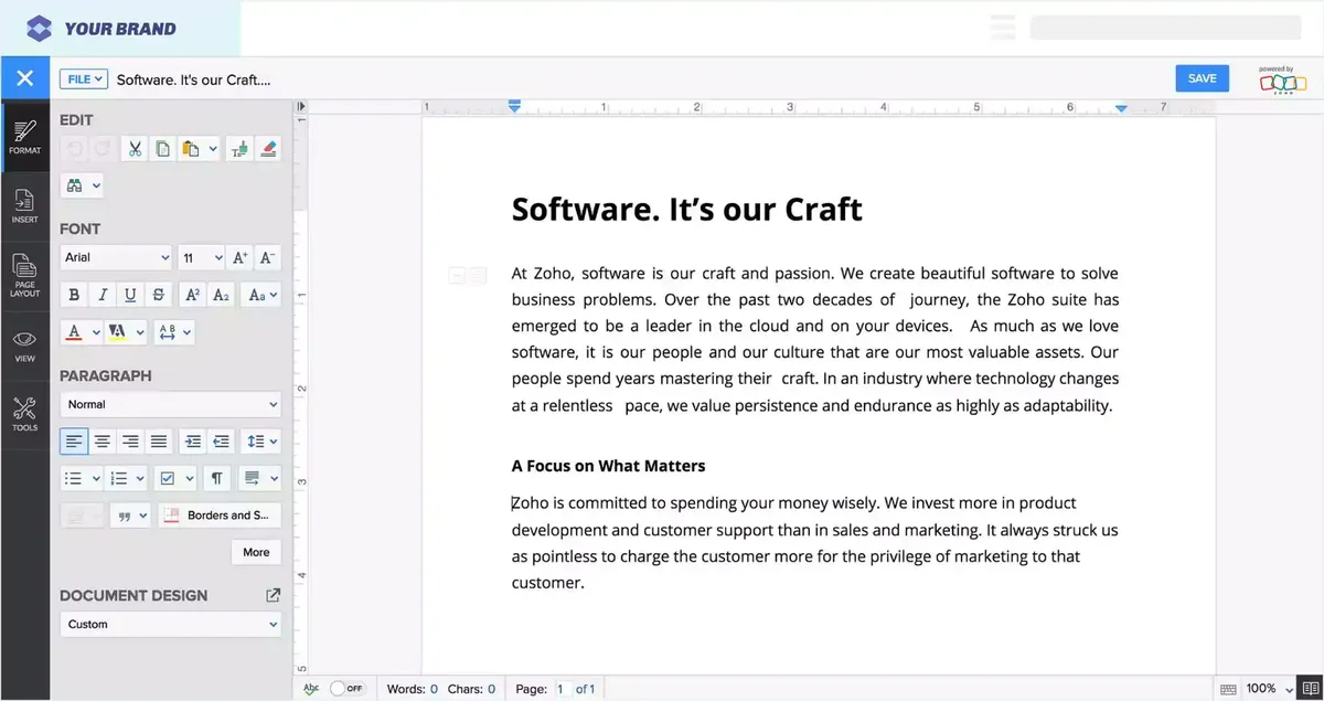 Zoho Office Integrator : avis des utilisateurs, avantages & inconvénients de cette suite bureautique