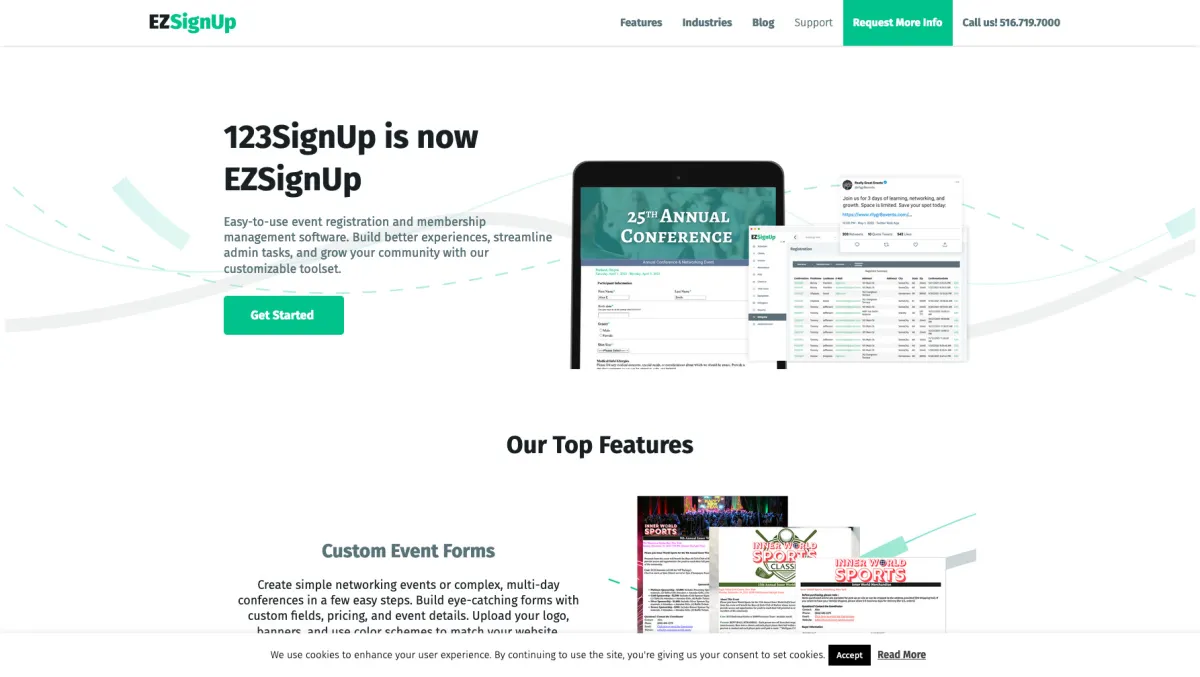 Interface 123Signup : fonctionnalités, prix, alternatives