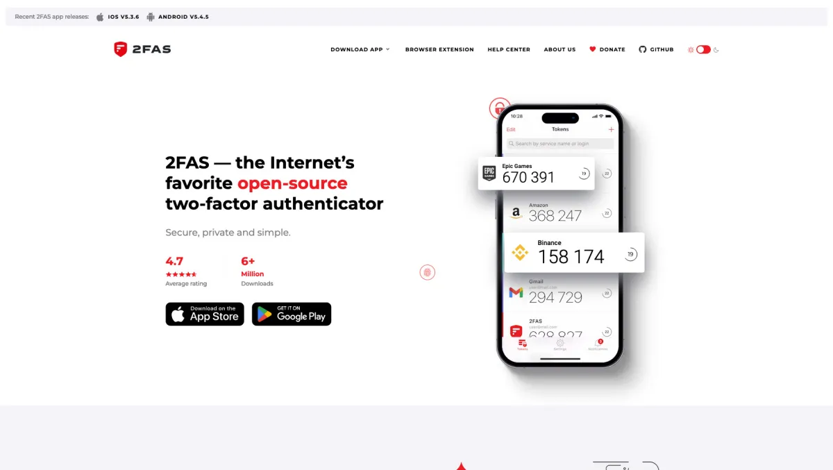 Interface 2FA Authenticator : image, ergonomie, alternatives