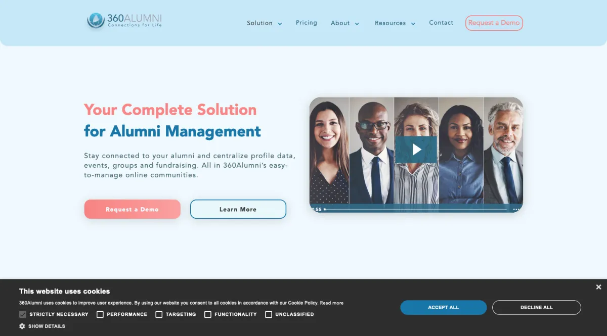 Interface 360Alumni : fonctionnalités, prix, alternatives