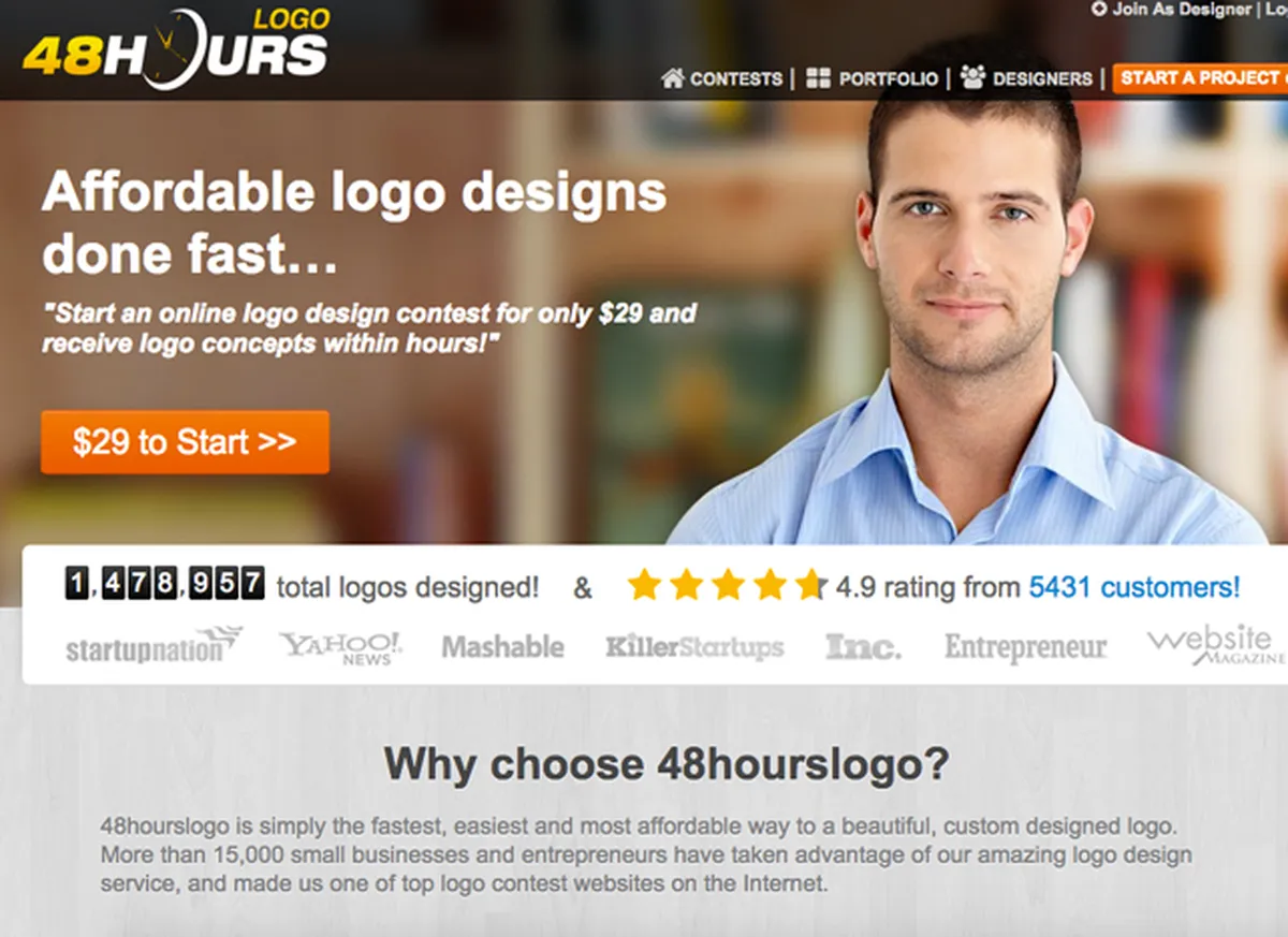 Notre avis sur 48hourslogo : un logiciel de création de logo (logo maker) à découvrir