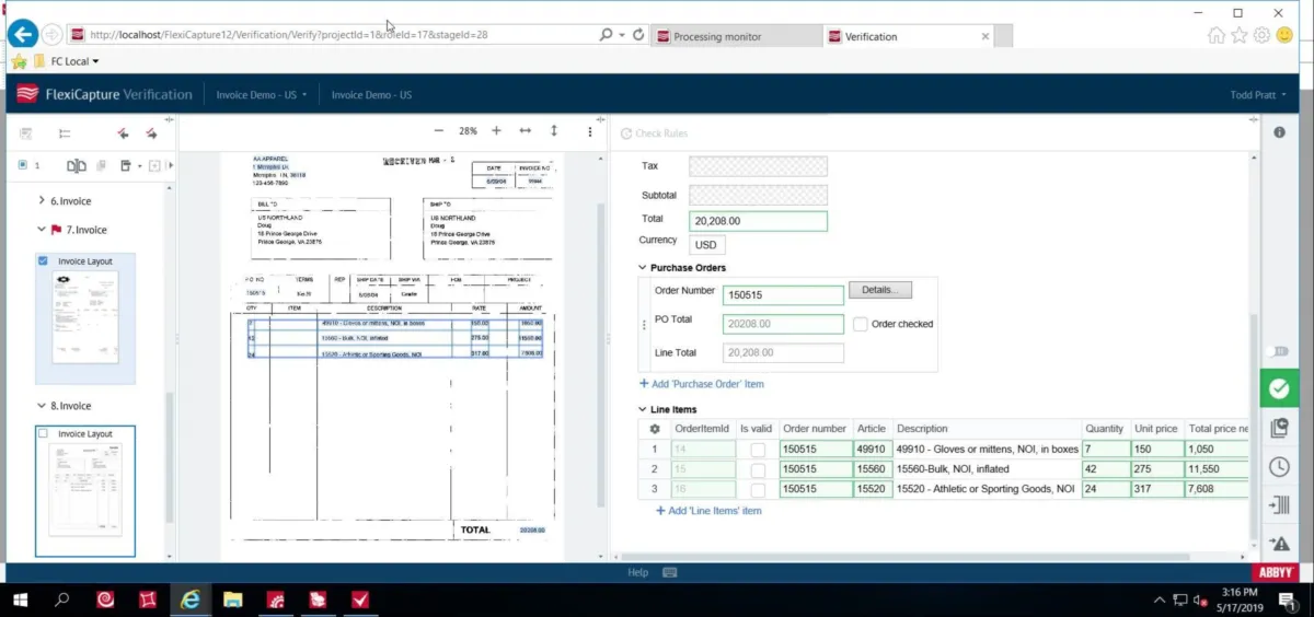 Interface Abbyy FlexiCapture: image, ergonomie, alternatives