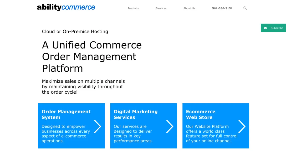 Interface Ability Commerce : fonctionnalités, prix, alternatives