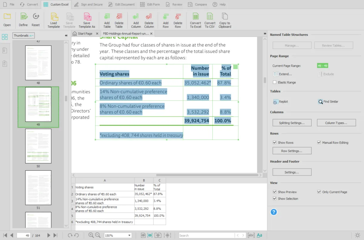 Interface Able2Extract Professional: fonctionnalités, prix, alternatives