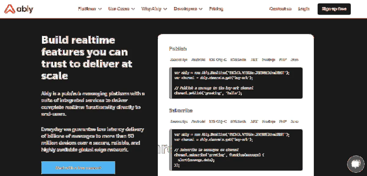 Notre avis sur Ably : une plateforme BaaS (backend as a service) à découvrir