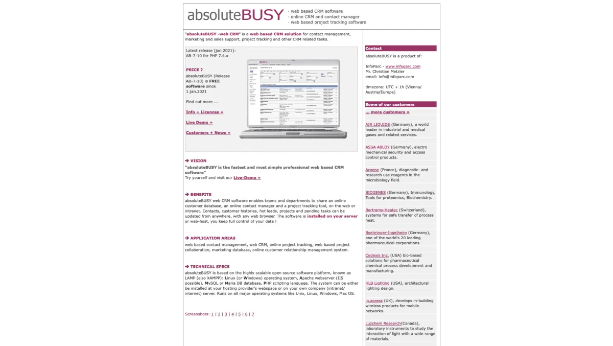 Interface absoluteBUSY : image, ergonomie, alternatives