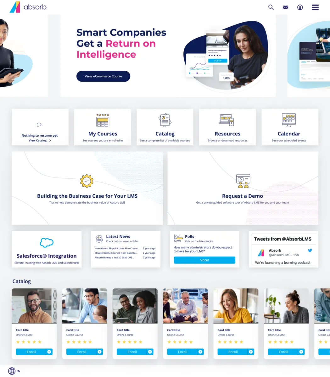 Absorb LMS: avis sur le logiciel LMS (learning management system): fonctionnalités, avantages, inconvénients et tarifs