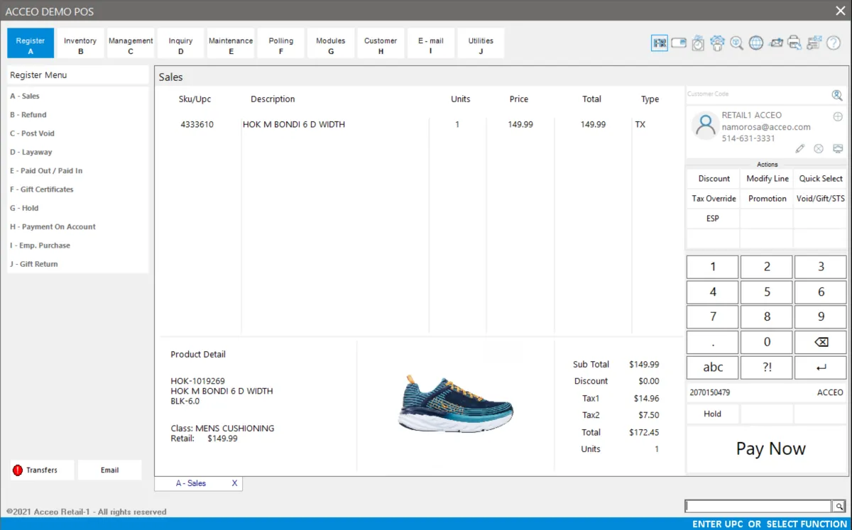 Interface ACCEO Retail-1: image, ergonomie, alternatives Interface ACCEO Retail-1: image, ergonomie, alternatives
