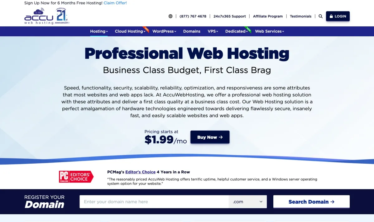 Notre avis sur AccuWeb Wordpress Hosting : un hébergeur web et gestionnaire de domaines à découvrir