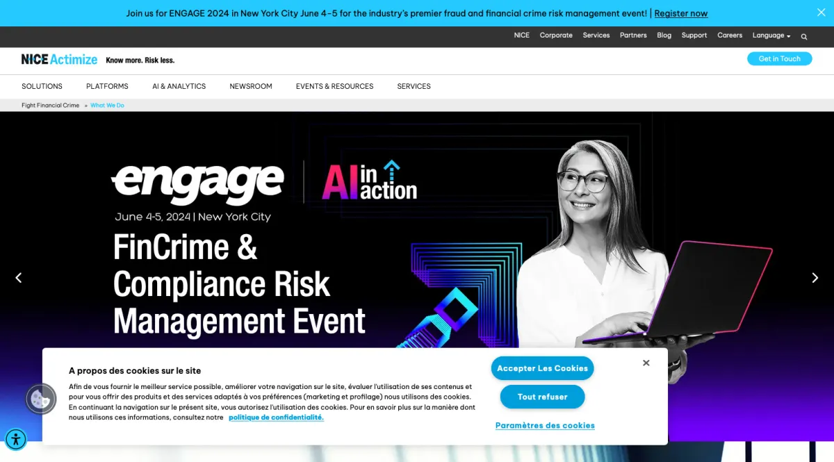 Interface Actimize : fonctionnalités, prix, alternatives