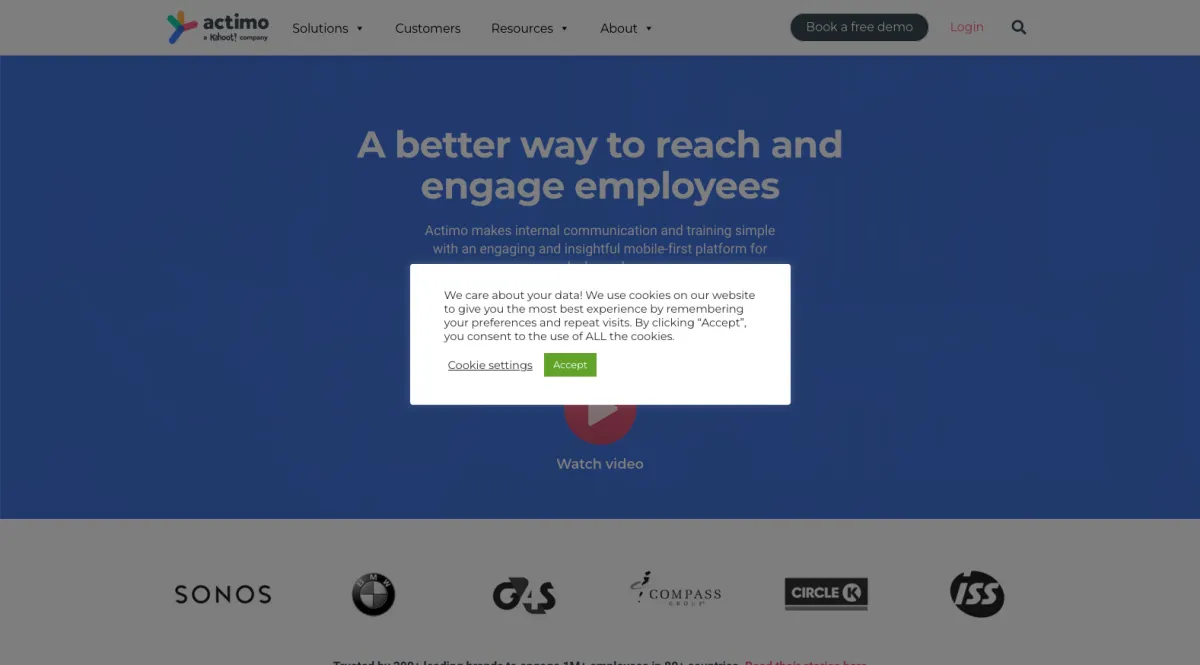 Interface Actimo : image, ergonomie, alternatives