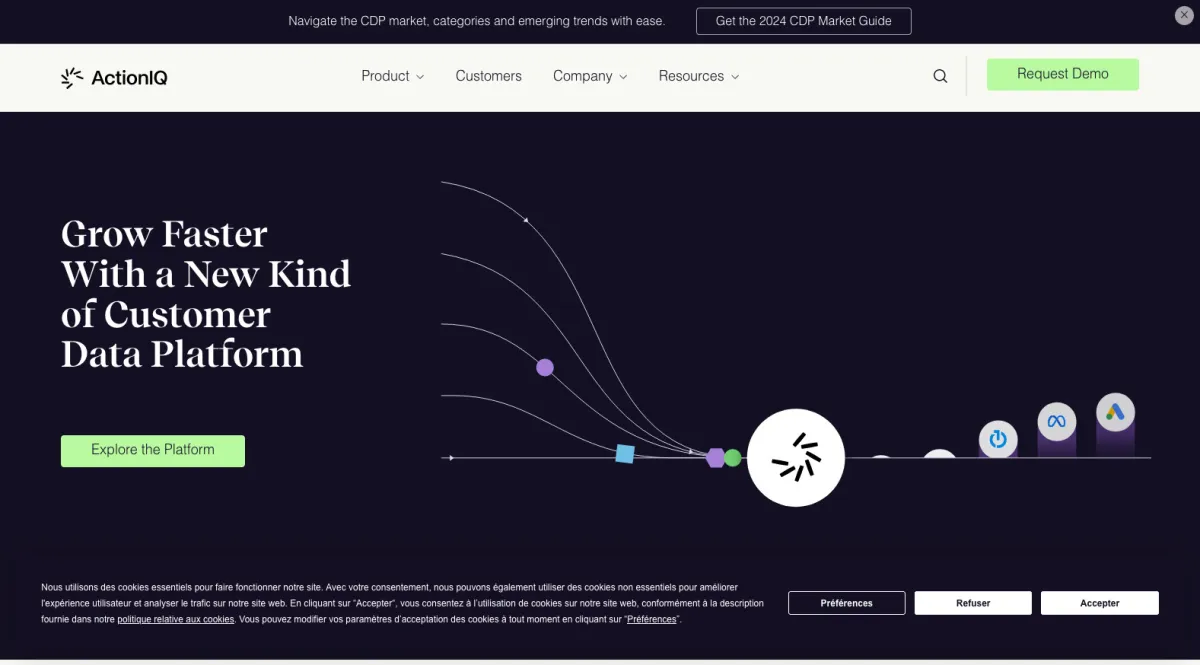 Interface ActionIQ : fonctionnalités, prix, alternatives