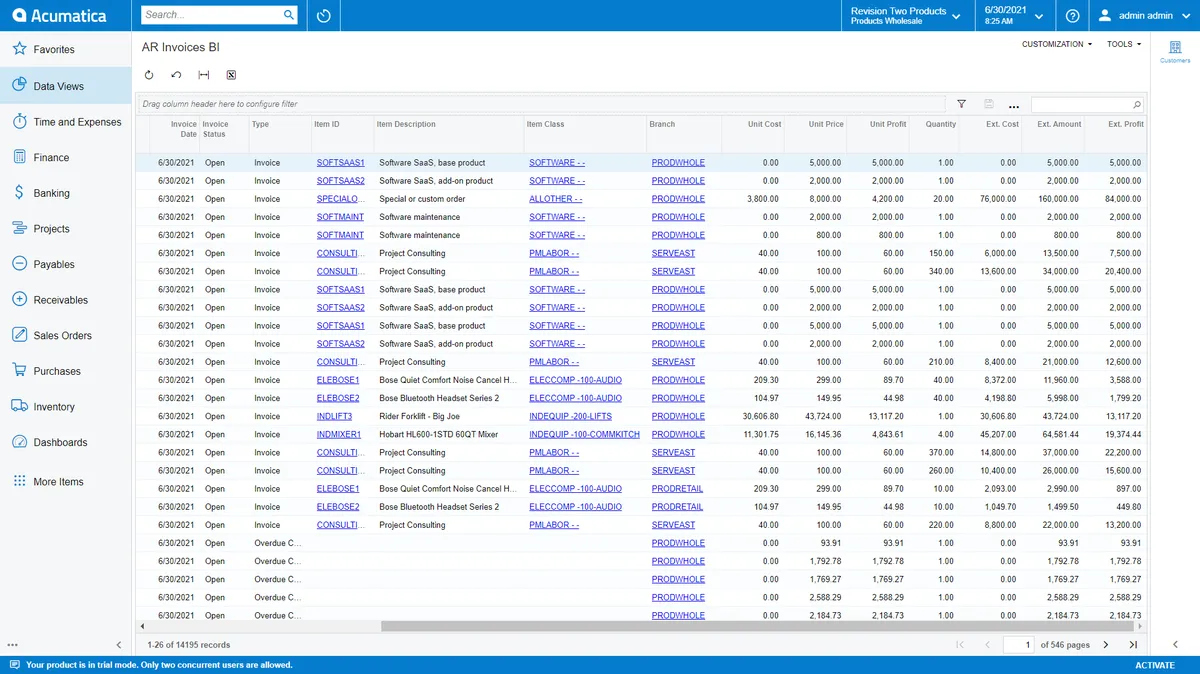 Notre avis sur Acumatica : un logiciel ERP à découvrir
