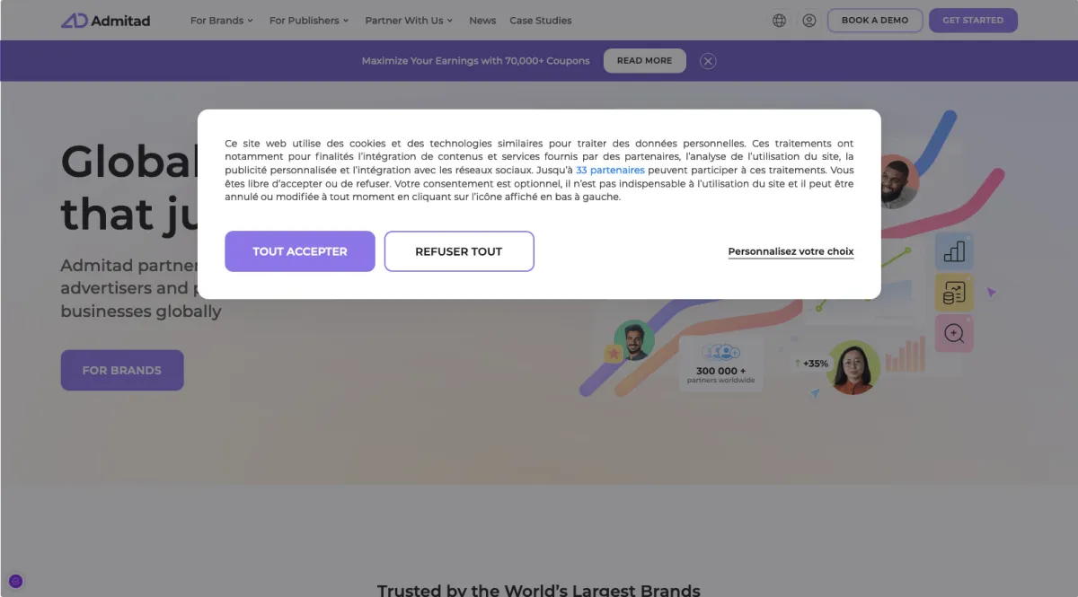Interface Admitad : fonctionnalités, prix, alternatives