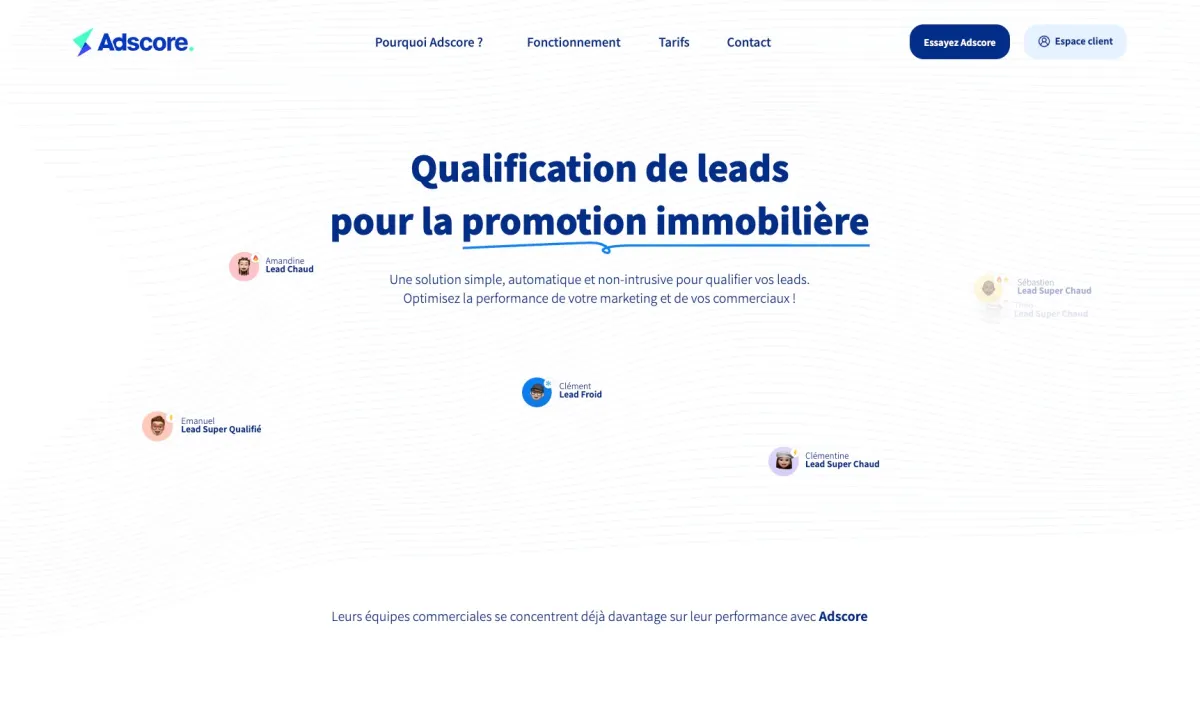 Adscore: avis sur le logiciel de notation des leads (lead scoring): fonctionnalités, avantages, inconvénients et tarifs