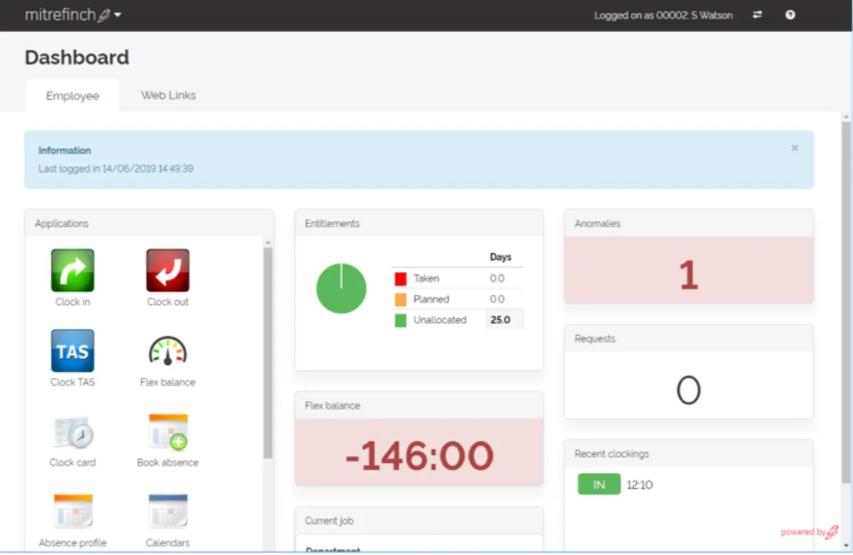 Interface Advanced Time and Attendance: fonctionnalités, prix, alternatives
