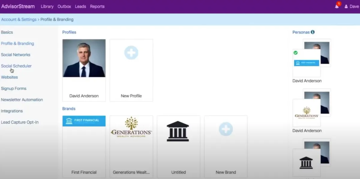 Interface AdvisorStream: fonctionnalités, prix, alternatives