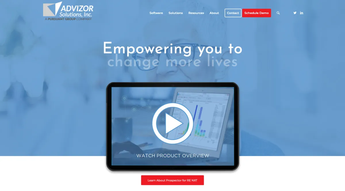 Interface ADVIZOR Analyst : fonctionnalités, prix, alternatives