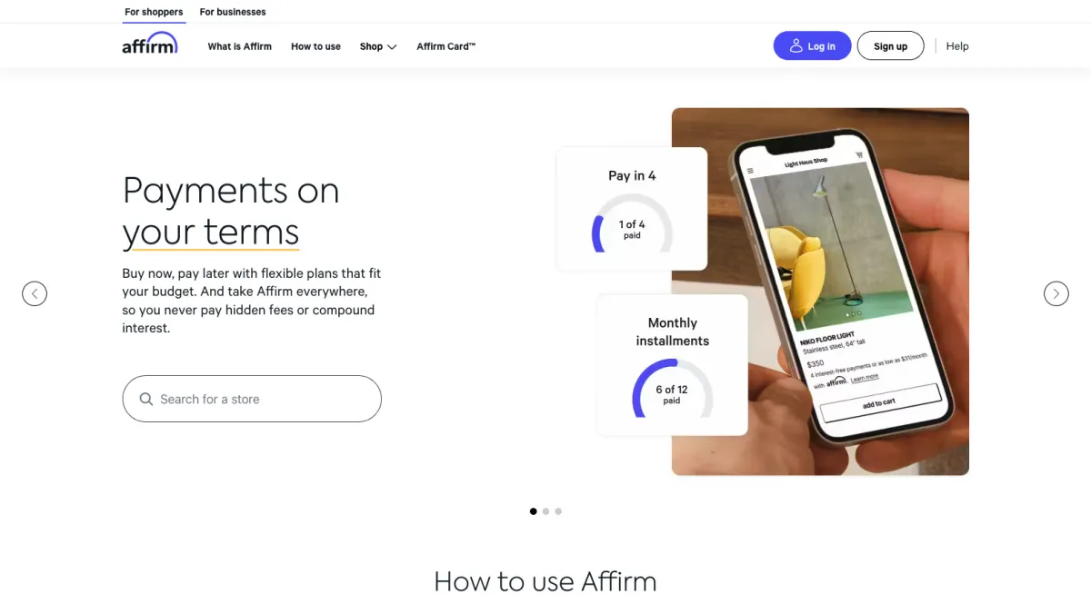 Affirm: avis sur le logiciel e-Commerce: fonctionnalités, avantages, inconvénients et tarifs Affirm: avis sur le logiciel e-Commerce: fonctionnalités, avantages, inconvénients et tarifs
