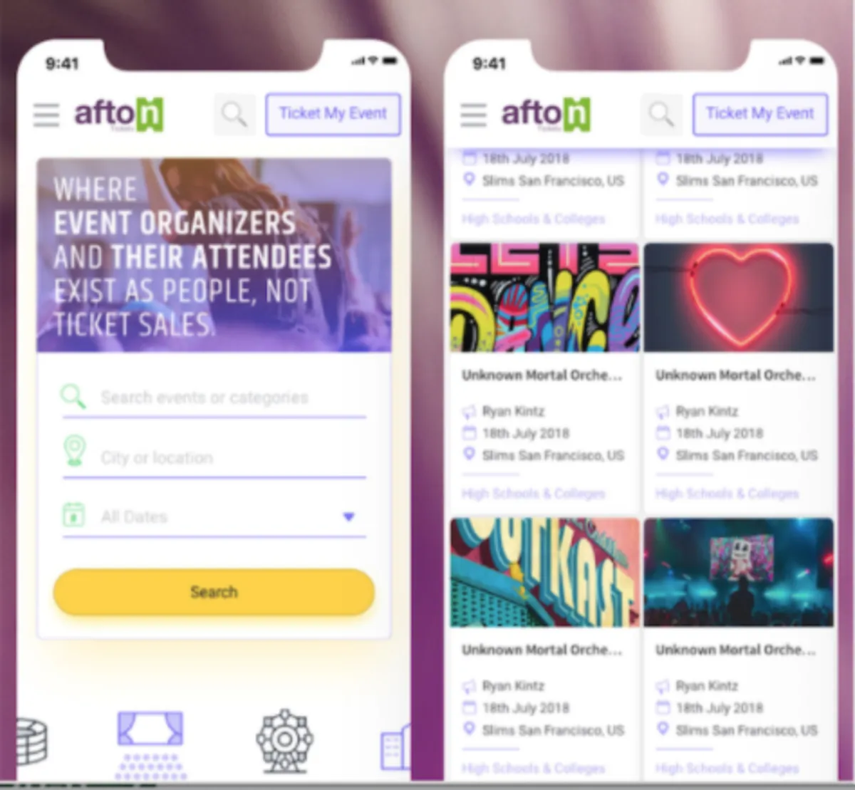 Interface Afton Tickets: fonctionnalités, prix, alternatives