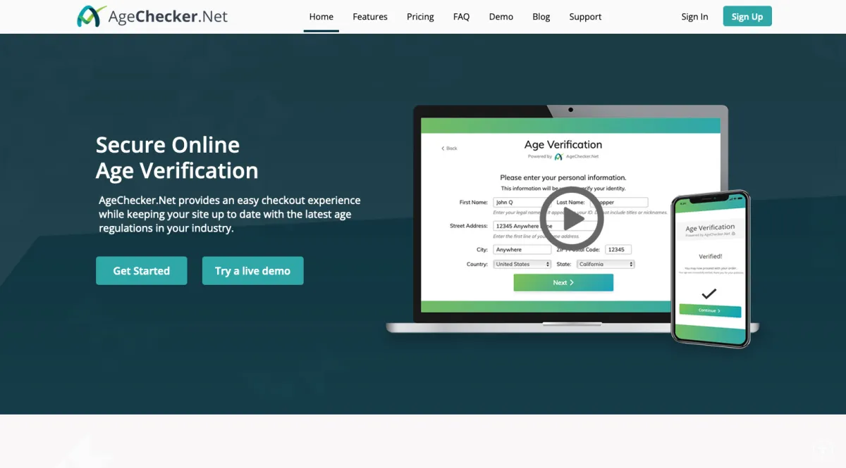 Interface AgeChecker.Net : image, ergonomie, alternatives Interface AgeChecker.Net : image, ergonomie, alternatives