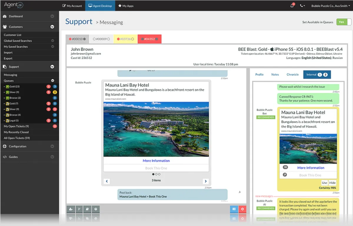 Agent.ai: avis sur le logiciel de service client (assistance / support / SAV): fonctionnalités, avantages, inconvénients et tarifs