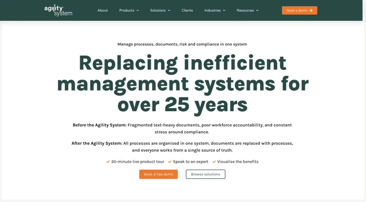 Interface Agility System : image, ergonomie, alternatives Interface Agility System : image, ergonomie, alternatives