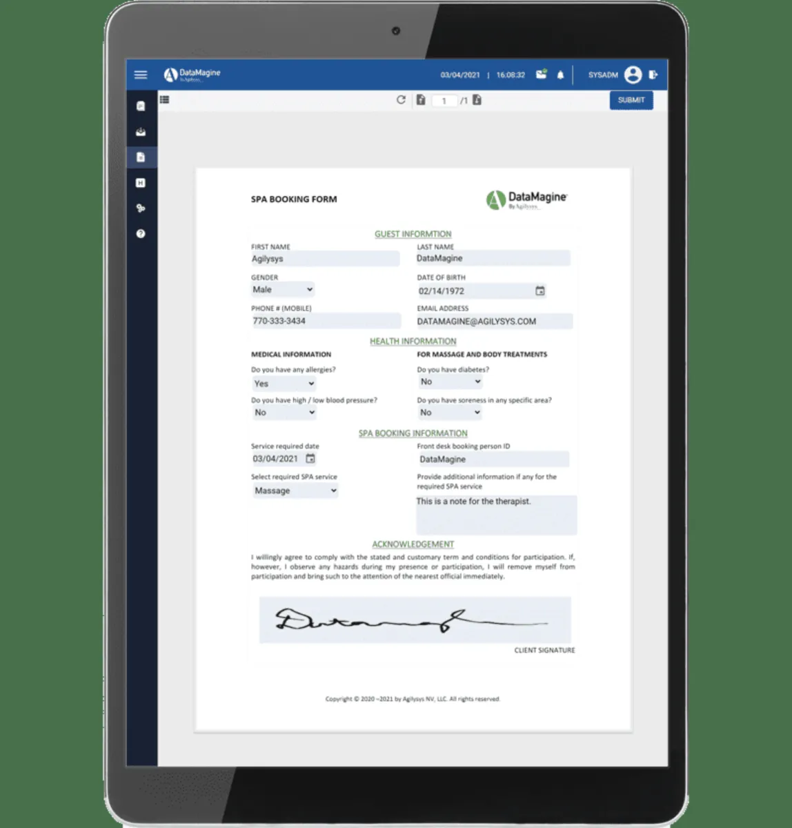 Interface Agilysys DataMagine: fonctionnalités, prix, alternatives